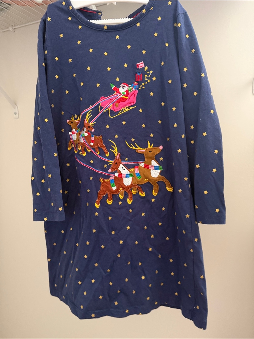 Amazon Navy Blue Kids' Christmas Reindeer Night Dress